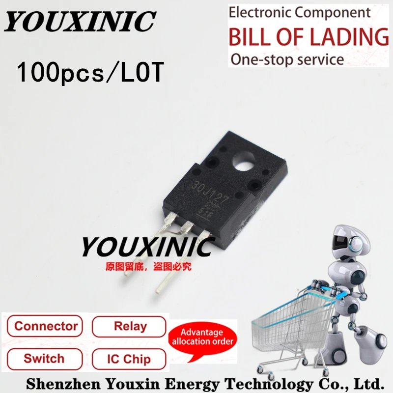 

YOUXINIC 100pcs/LOT 100% New Imported OriginaI 30J127 GT30J127 TO-220F LCD Power Supply