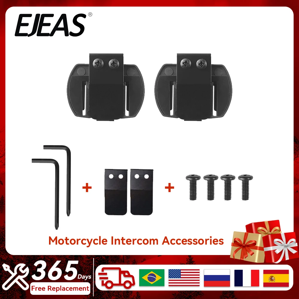 EJEAS Motorcycle Intercom Accessories Clips Metal Bracket For V6 Pro V7 Interphone Helmet Headset Accessories Gift