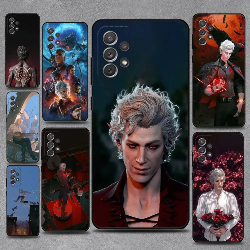 

Astarion B-Baldurs-S G-Gate 3 Phone Case For Samsung S25,S24,S21,S22,S23,S30,Ultra,S20,Plus,Fe,Lite,Note,10,9,5G Black Cover