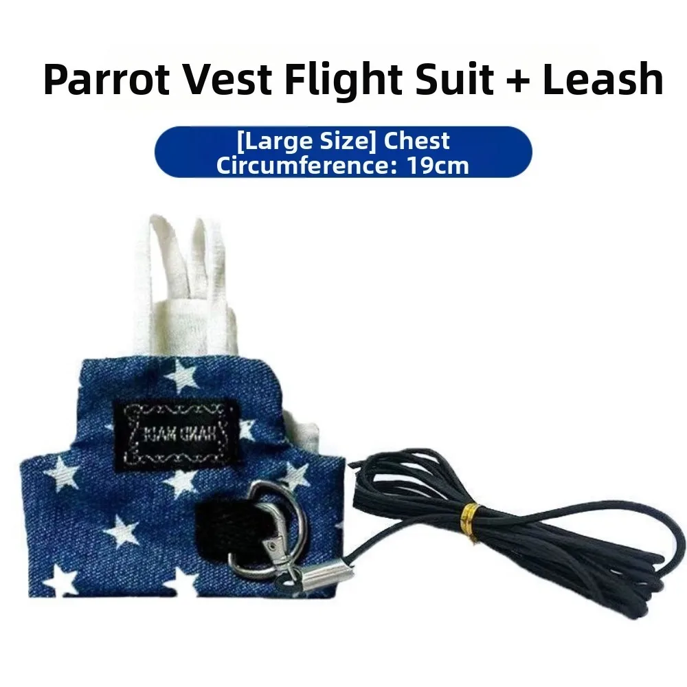 

Cowboy Parrot Flying Harness with Leash Lightweight Parrot Flight Suit Comfortable Parrot-specific Clothing