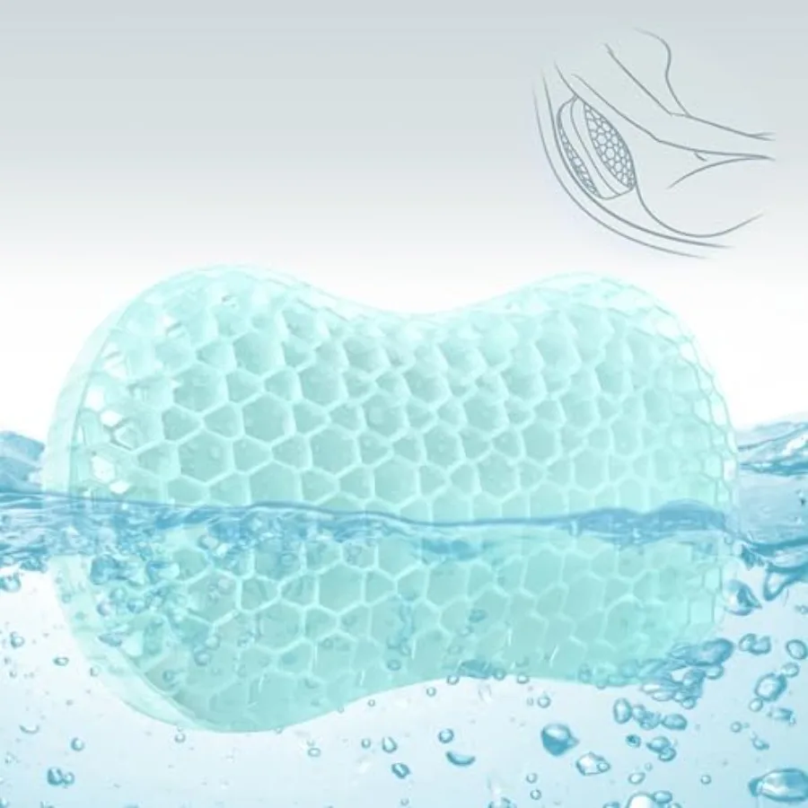 

Bath Jello Gel Bath Pillows Lumbar Pillow for Bathtub Back Support Pillow Gel Pillow with Non-Slip Suction Cups for Lumbar Back