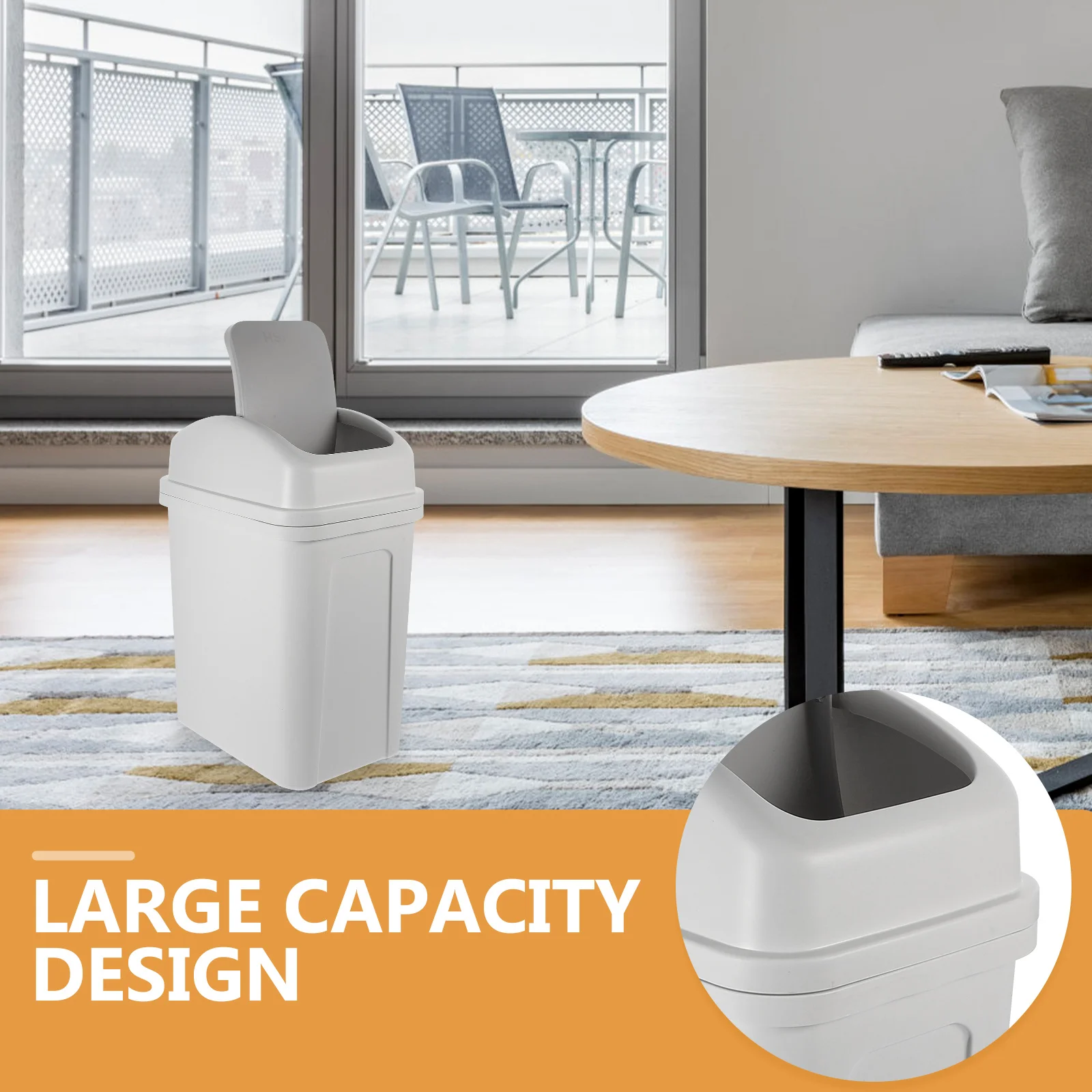 

Kitchen Covered Trash Can Trashcan Small Trashcans Waste Bin Lidded Garbage Indoor