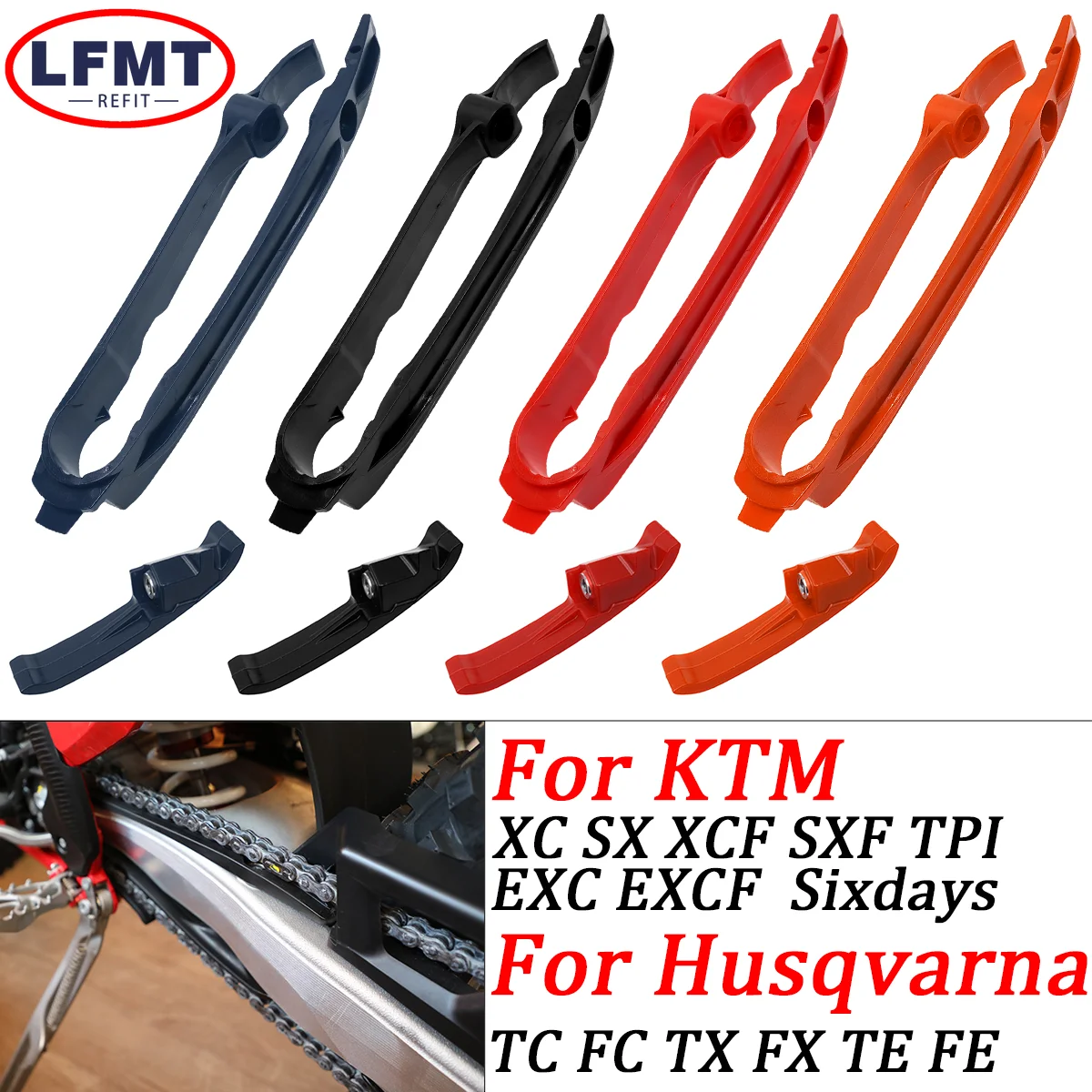 2024 Motorcycle Chain Slider Guard Swingarm Guide For KTM XC SX EXC XCF SXF EXCF GAS GAS EX EC ES MC 125 150 250 300 350 450 500