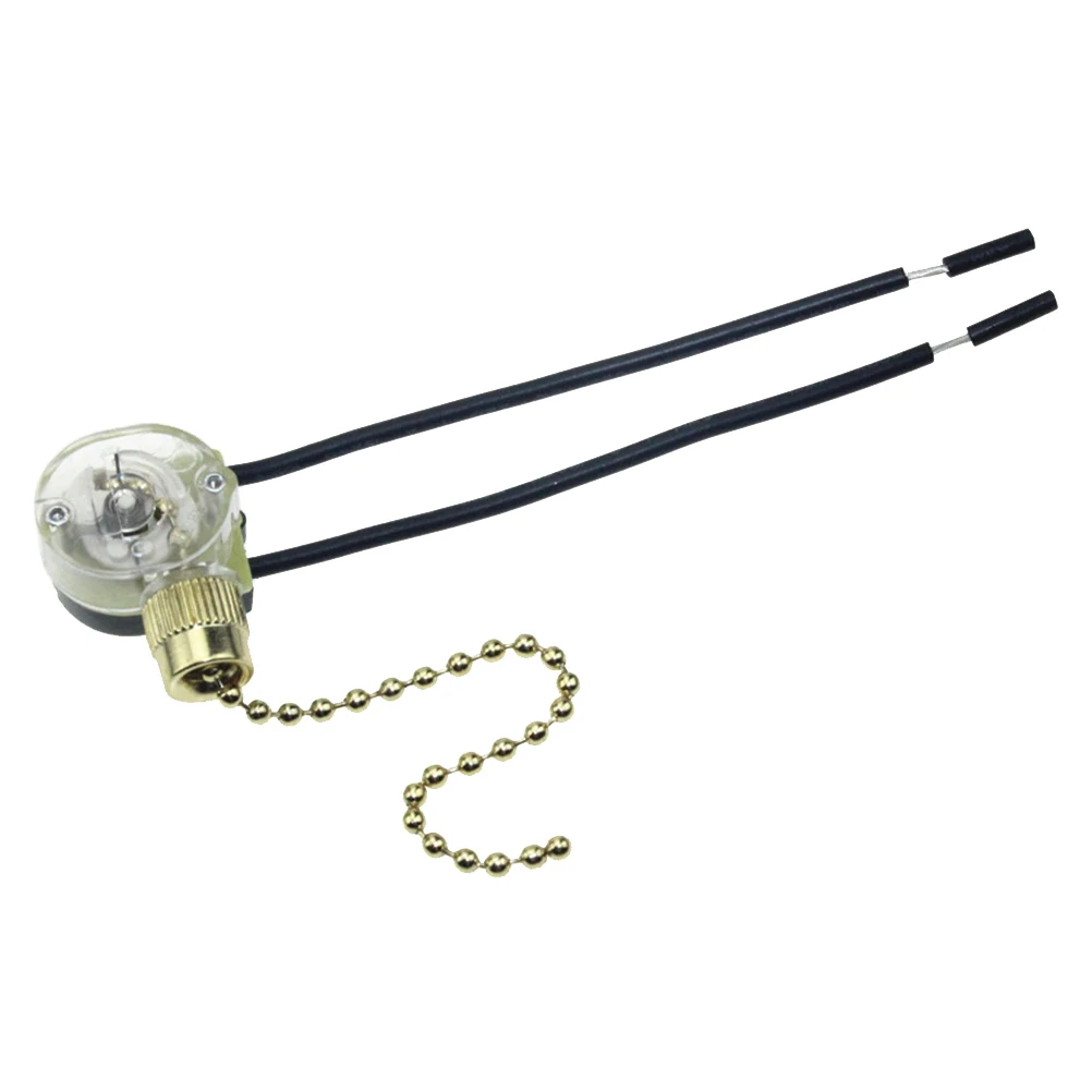 

Pull Chain Switch 2 Off Ceiling Chain Pull Zipper Switch Eco Friendly Easy Install Manual Control