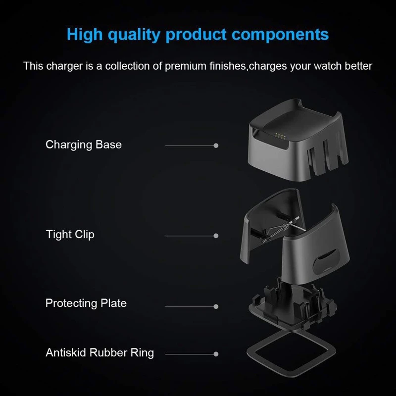 Подставка для зарядки Fitbit Versa 2, Зарядная база для умных часов Fitbit Versa 2