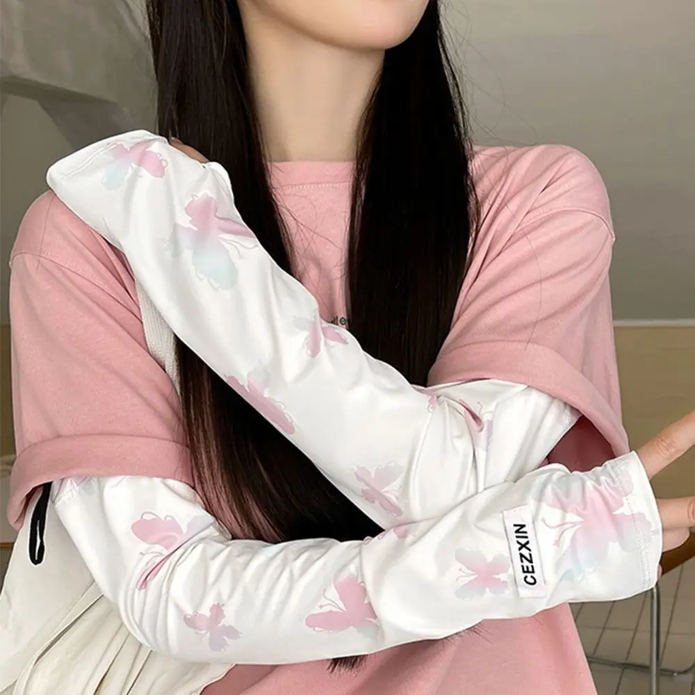 Nuevo Mangas de seda de hielo UPF50 + manga larga de brazo protección UV mangas