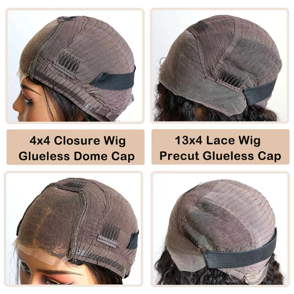 Peruca de Cabelo Humano Cacheado Ombre Castanho Loiro com Renda Transparente Pré-Alongada - usage example