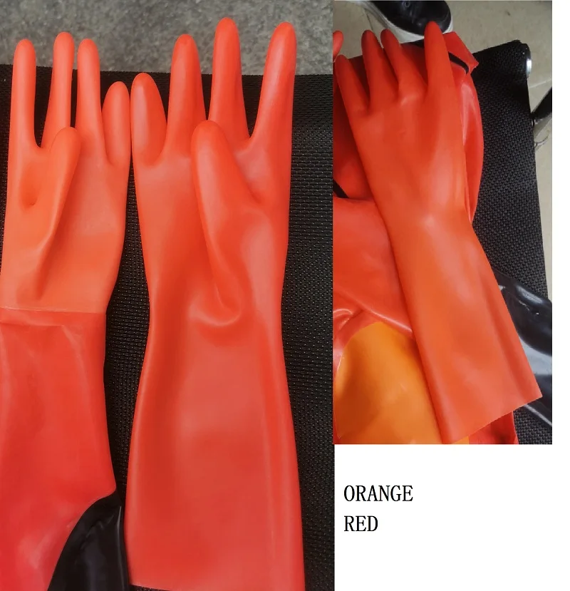 Chlorinate Latex Gloves short Mittens Seamless five fingers New Chlorination 3D version