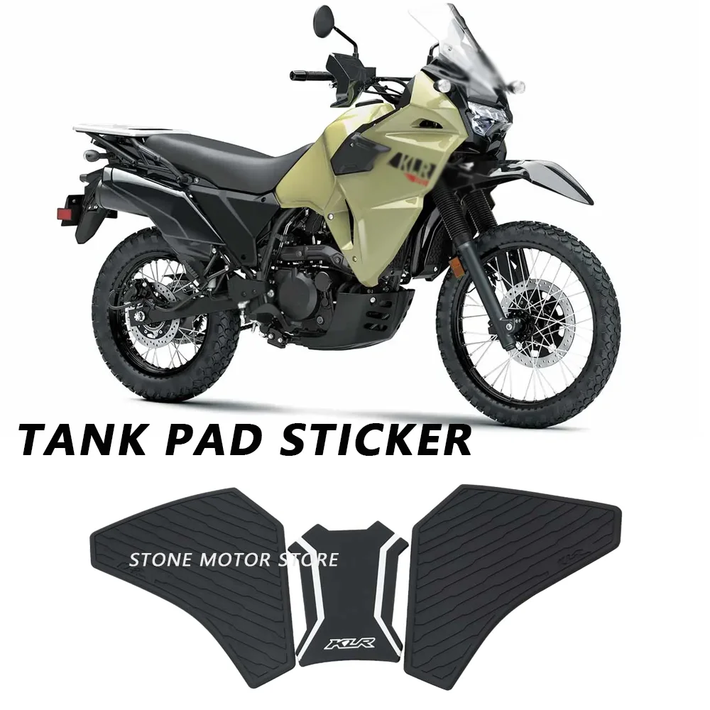 For Kawasaki KLR 650 KLR650 2021 2022 Motorcycle Accessories Tank Pad Rubber Anti-slip Scratch-resistant Protector Sticker