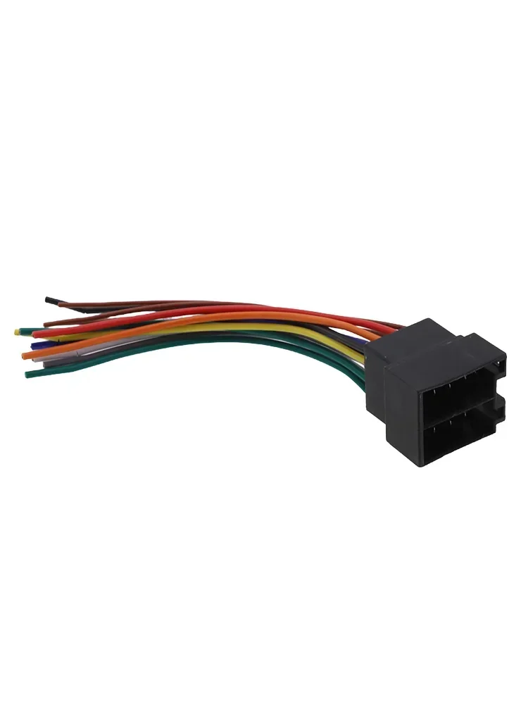 ABS Auto Replacement Male ISO Connector Plug Adapter Black Part Name Car Radio Power Adapter Direct Installation