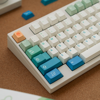 FBB Keycap Island R2 Sublimation PBT Customized Mechanical Keyboard Gradient Blue Minimalist Magnetic Shaft Milk White
