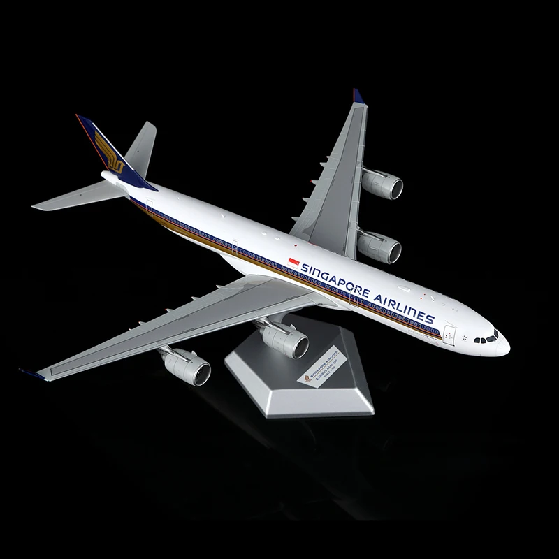 L2176 Model Samolotu Kolekcjonerski ze Stopu Metali, Prezent, Skala 1:200, Singapore Airlines StarAlliance Airbus A340-500, Model Samolotu Odlewany, 9V-SGC