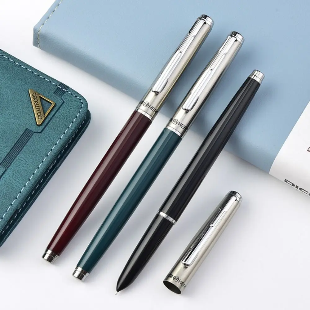 Profesional Elegan Hero 007 Fountain Pen Plastik Indah Alat Tulis Pena Sikap Positif Halus Menulis Tinta Pena Siswa