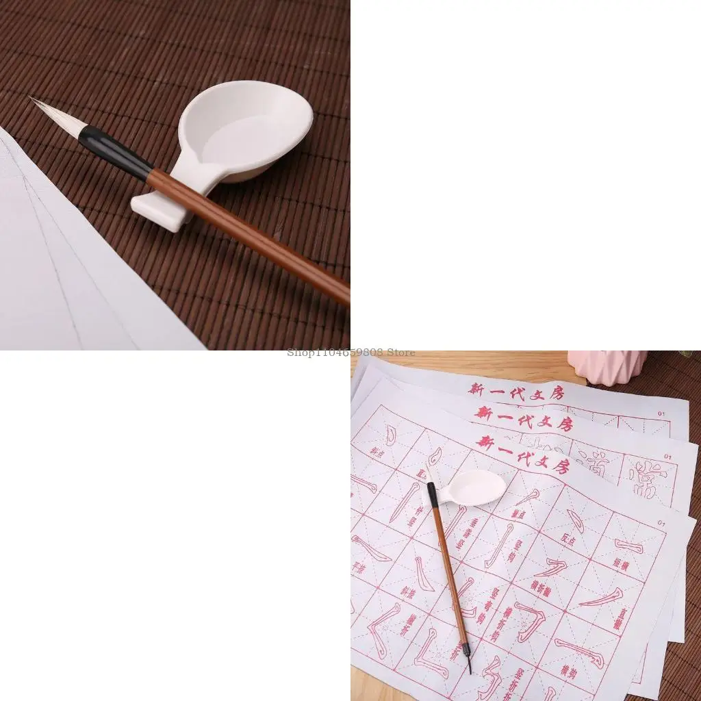 فرشاة قماش سحرية للكتابة على الماء بدون حبر، حصيرة قماش شبكية، الخط الصيني Pr #1