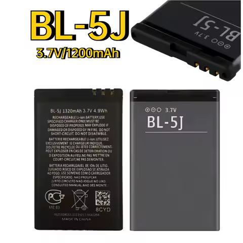 BL5J BL-5J Rechargeable Battery 3.7V 1200mAh for Nokia X9/X6m/X1-01/X6/N900/C35800/5230/5233/5235/5288/5232/5238 Batteries