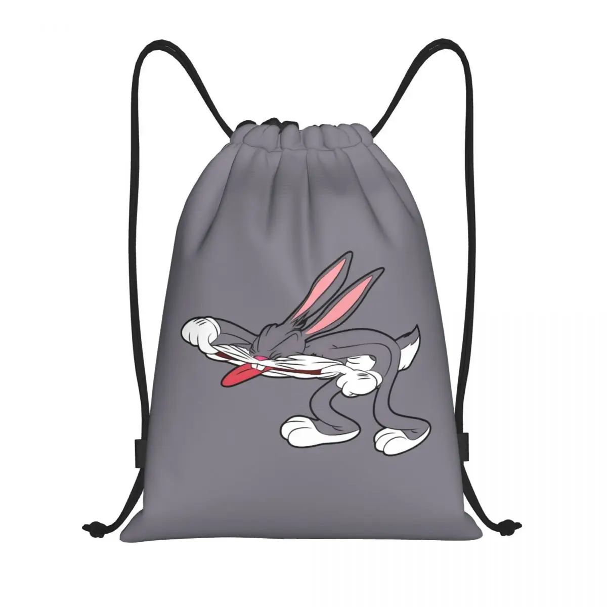 

Custom B-Bugs B-Bunny Drawstring Bags Men Women Portable Gym Sports Sackpack Rabbit Anime Shopping Backpacks