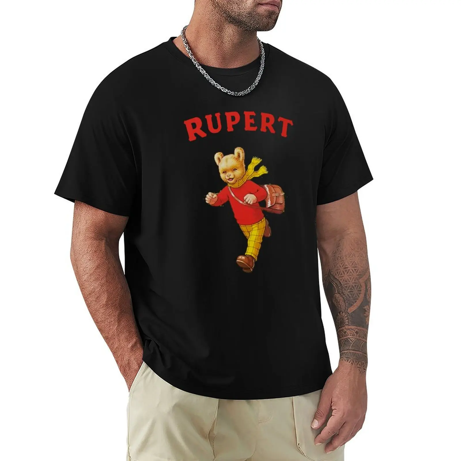 Rupert T-Shirt plus size clothes summer tops animal prinfor boys black t shirts for men