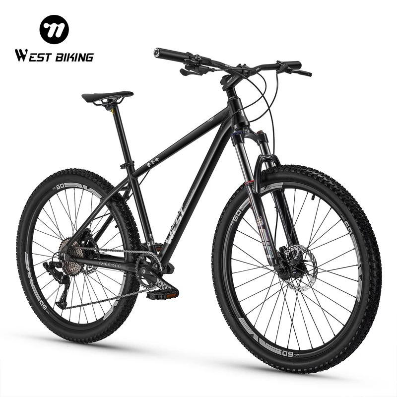 

For WEST BIKING 27.5 Inch Lightweight Mountain Bike Aluminum Alloy Frame Shock Absorption High Quality Disc Brake Dirt Jump Bike