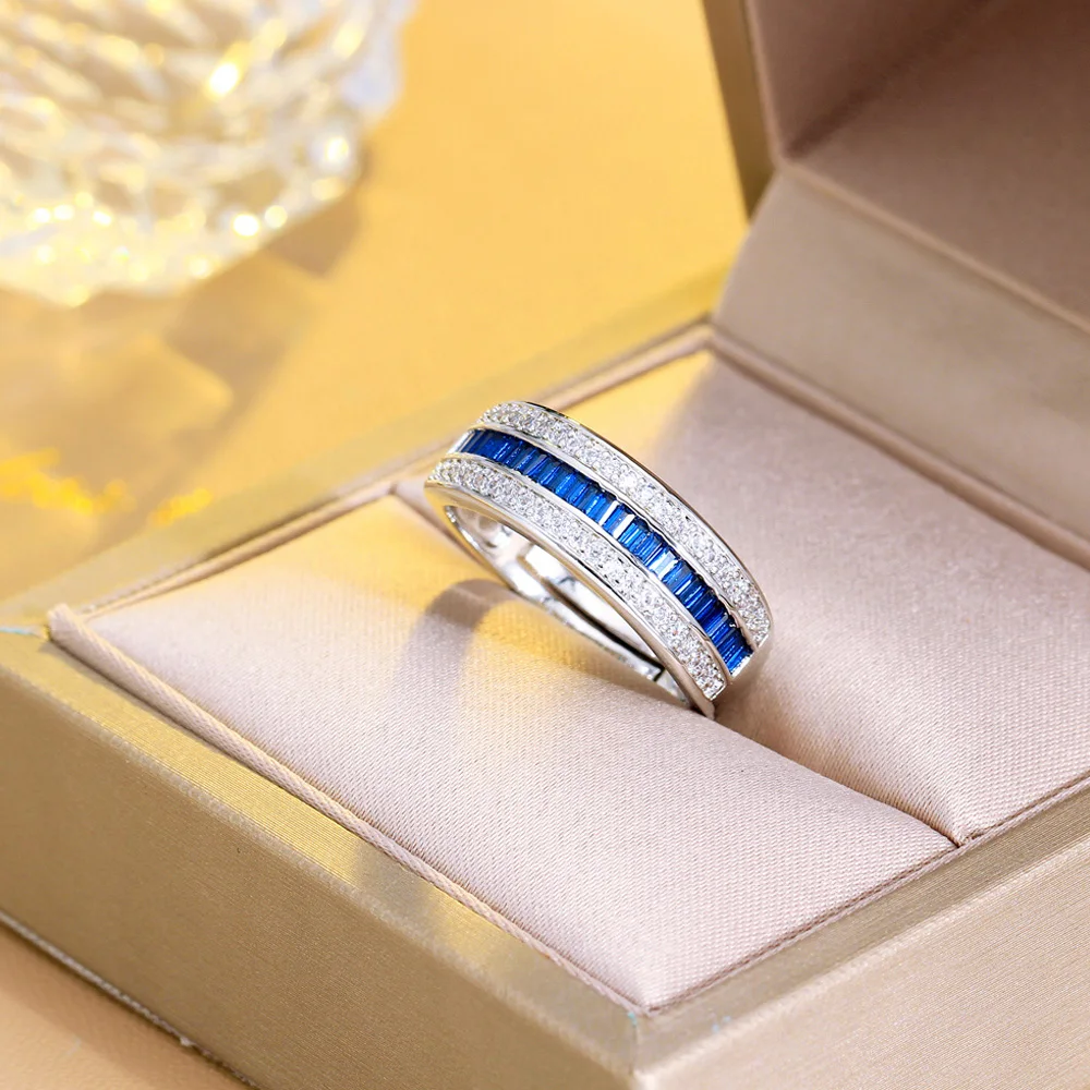 ThreeGraces 2023 Новое модное синее кубическое циркониевое регулируемое геометрическое обручальное кольцо для невесты для женщин, повседневные ювелирные изделия R246 ThreeGraces 2023 Новое модное синее кубическое циркониевое регулируемое геометрическое обручальное кольцо для невесты для женщин, повседневные ювелирные изделия R246