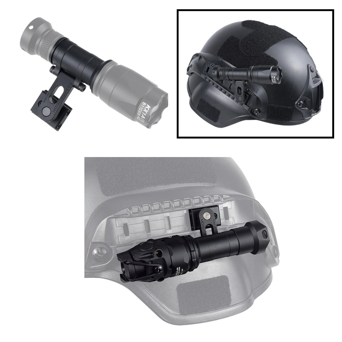 SureFire M300 M300B M300C M300V K1-10 Tactical Scout Light With SS MAX Helmet Light Mount Fit OPS-CORE ARC Helmet Mount MICH2000
