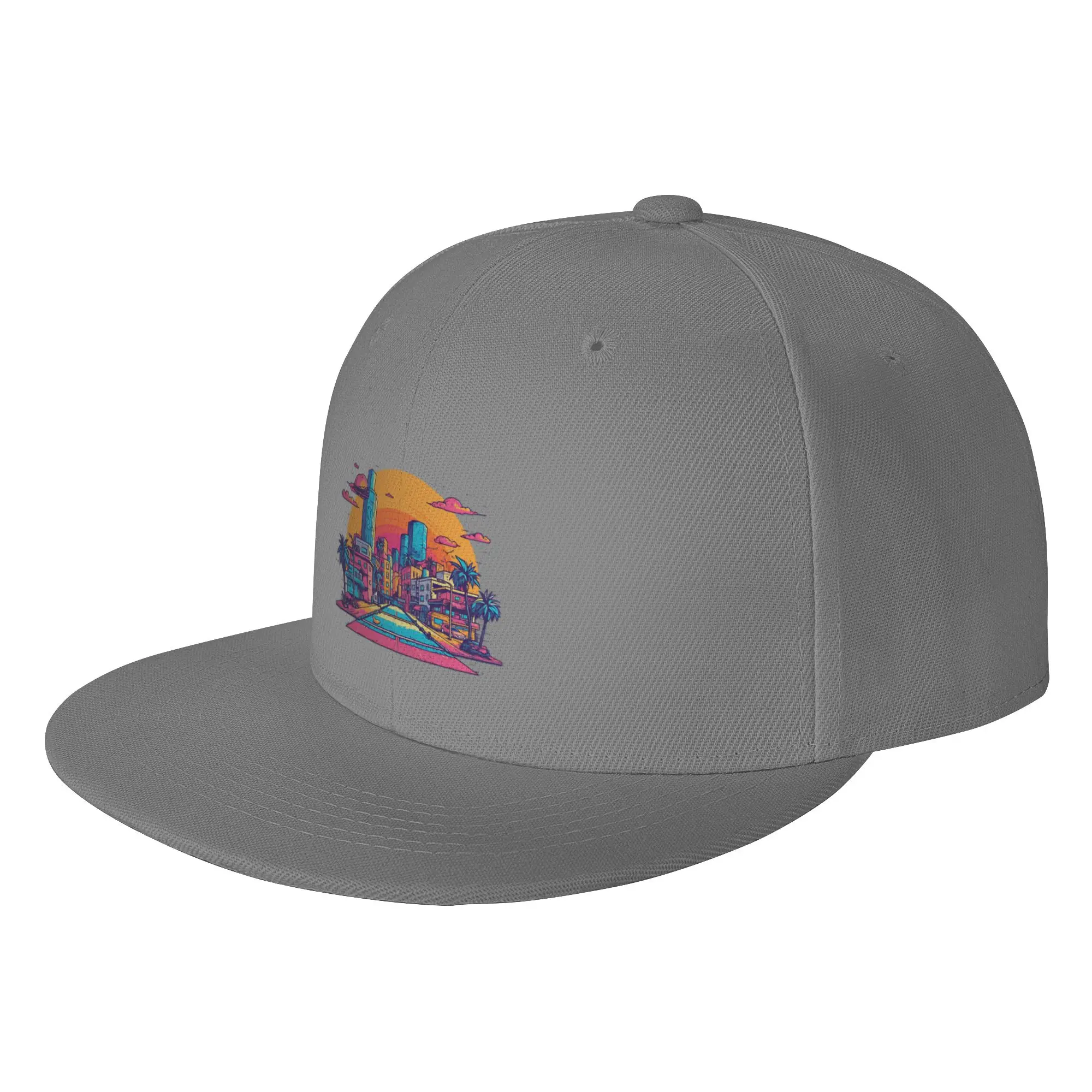Fashion Urban Serenity  Captivating Images of Cityscapes Flat Brim Sun Hat  Commuting Sun Hats