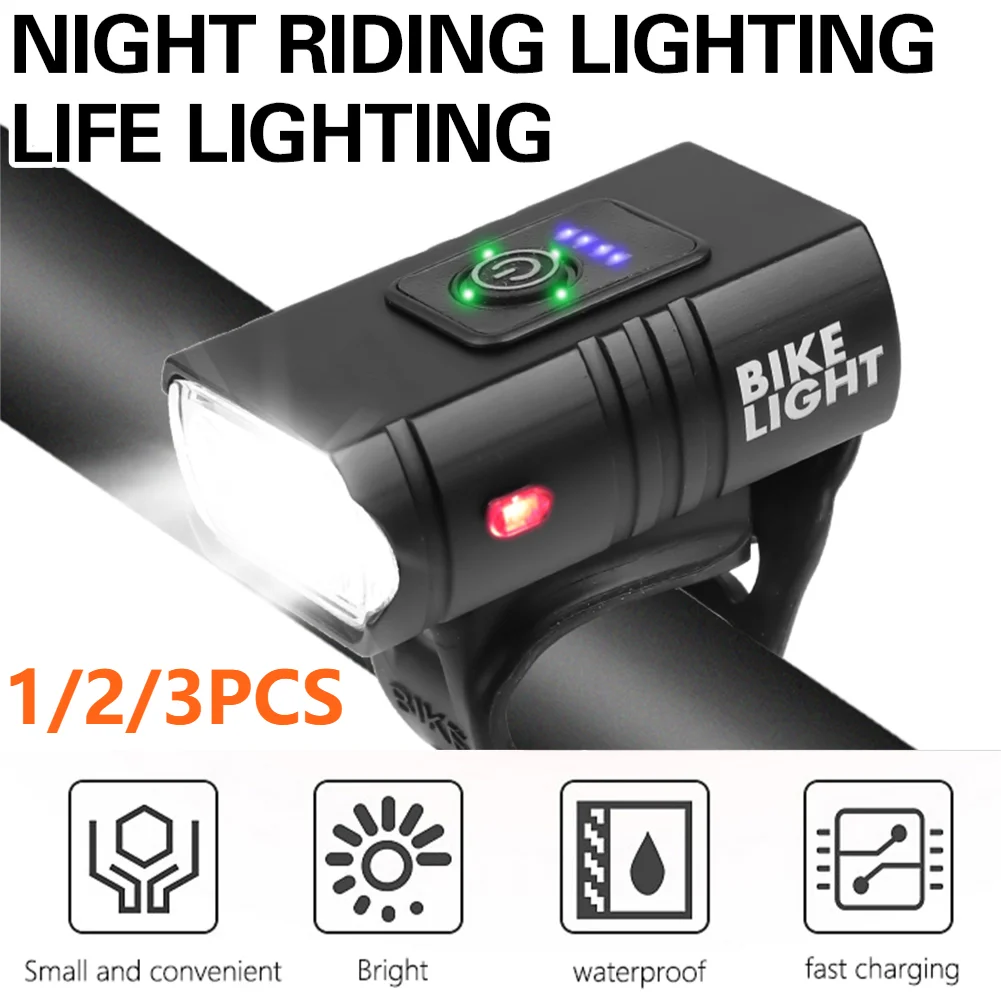 LED Bicycle Light 10W 800LM 6 Modes USB Rechargeable Power Display MTB Mountain Road Bike Front Lamp Cycling Equipment Headlight