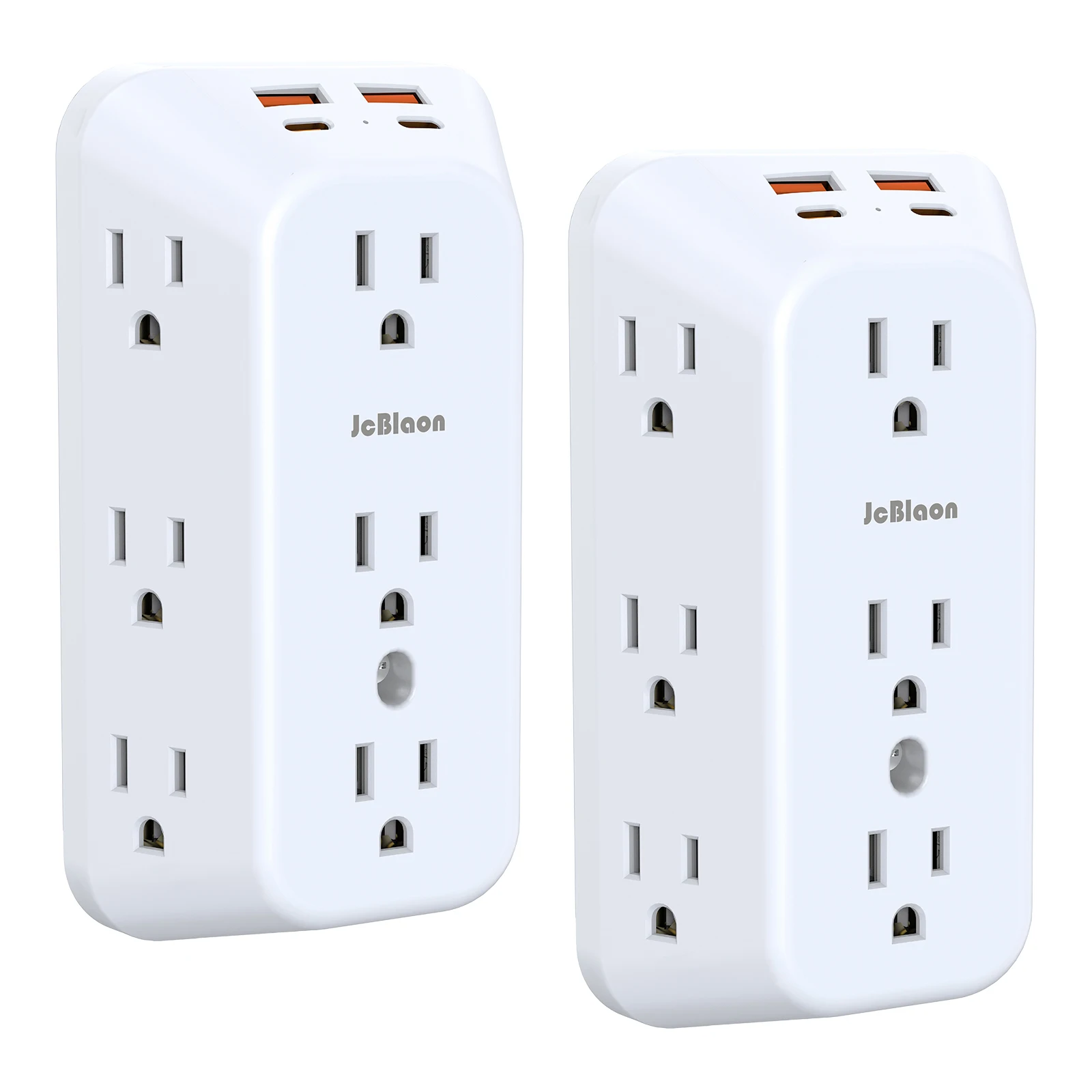 

12-in-1 Power Strip Surge Protector AC Outlets, Desktop Wall Mounted Multitap Socket with USB Charging Network Filter Adapter