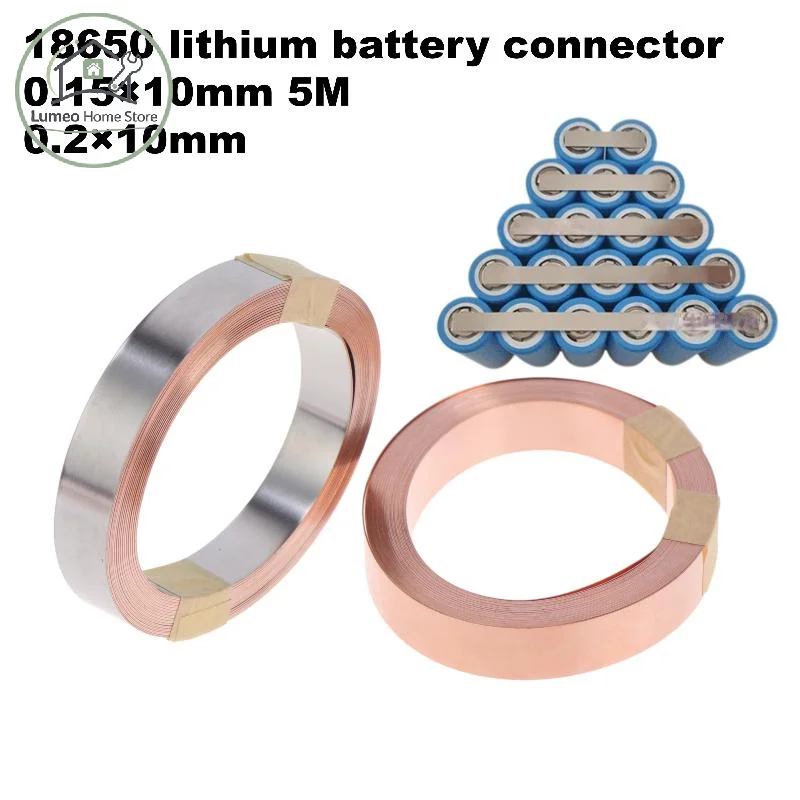 Nickel Plated Copper Battery Connector Sheet 1 Roll High Durability for 18650 21700 Battery Drone Battery Builds
