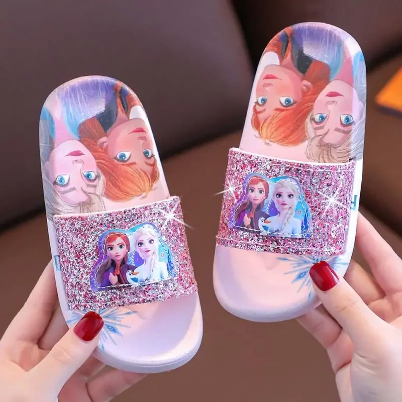 Hasbro Elsa personalized creative cartoon girls' slippers cute anime movie character kawaii indoor soft-soled slippers wholesale