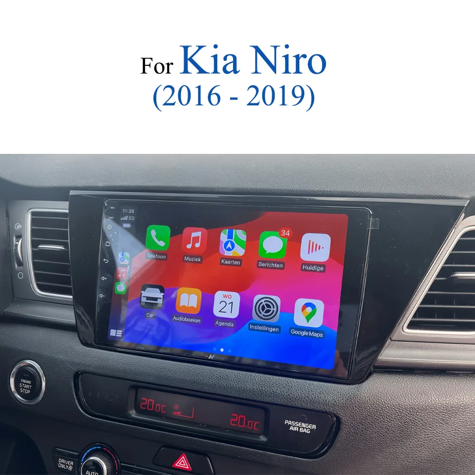 For Kia Niro 2016 2017 2018 2019 Autoradio Video Audio A/V Music Player GPS Navigation DVD Cassette PC Tablet With 4G Lte WiFi