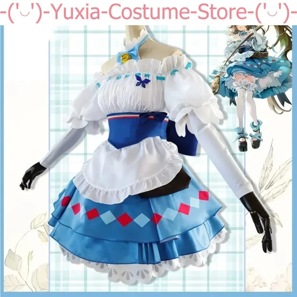 Yuxia Arknights Eyjafjalla A Picnic Before A Long Trip Game Suit Elegant Dress Cosplay Costume Halloween Party Outfit Women