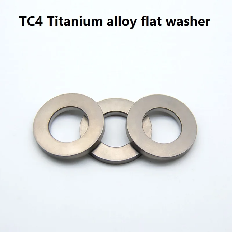 M3 M4 M5 M6 M8 M10 M12 TC4 GR5 Titanium Alloy Flat Washer Circular Gasket Meson for Bicycle Motorcycle DIN125