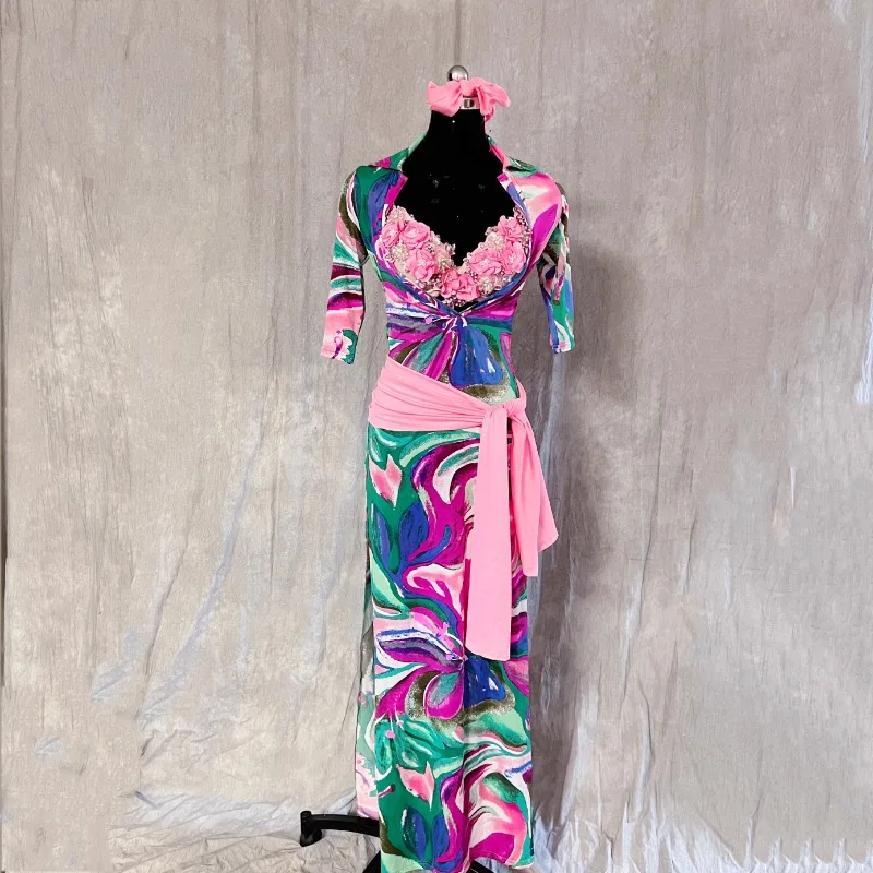 تخصيص جديد ملابس رقص البطن ممارسة اللباس الشعبي الجلباب Balady Saidi رث المنافسة فريق cinturão dança do ventre