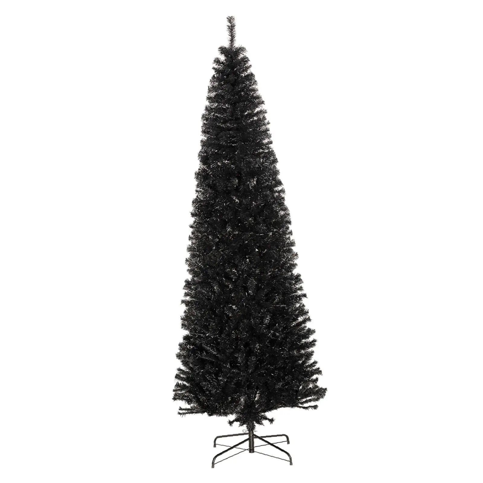 

Slim Black Unlit Artificial Christmas Tree Realistic Pencil Fir Holiday Decor Easy Assembly for Christmas Decorations