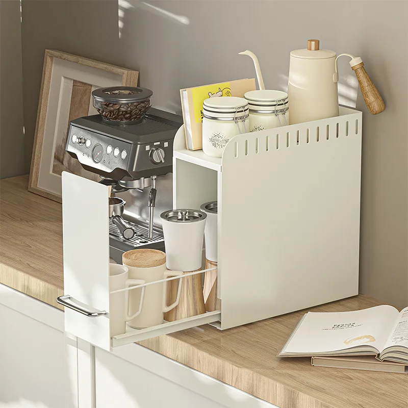 Kitchen Countertop Spice Organizer。Countertop Dustproof Cup Storage Rack。Spice Organizer。Water Cup Holder Tea Cup Organizer