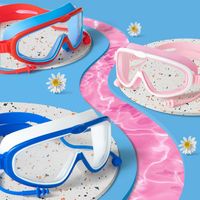 Big Frame Swimming Goggles Anti Fog Wide View Swimming Eyewear Elastic Professional Diving Eyewear Swimming Beginner