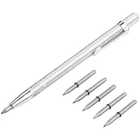 Diamond Scribing Pen With 5pcs Carbide Tips Scriber Engraving Pen For Ceramics Glass Shell Metal Construction Marking Tools