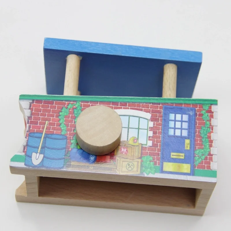 12*7*10 センチメートル木製線路ログシーンアクセサリー積載機子供のおもちゃ子供の列車輸送トラックのおもちゃ