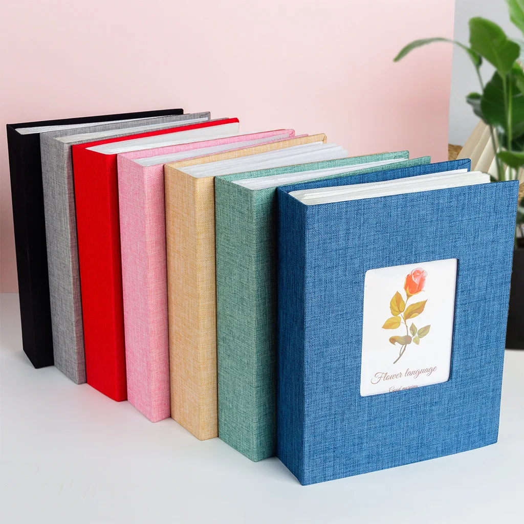 

6 Inch 200-Pocket Photo Album Slip-in Pages for 4x6 Photos, Ideal for Family, Wedding & Baby Memories