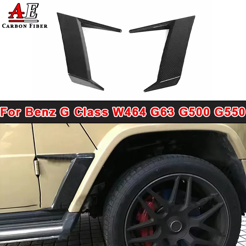 For Mercedes-Benz G-Class W464 G63 G500 G550 2019-2023 Carbon Fiber Side Fender Air Vent Car Door Fins Winglet Canards Splitter