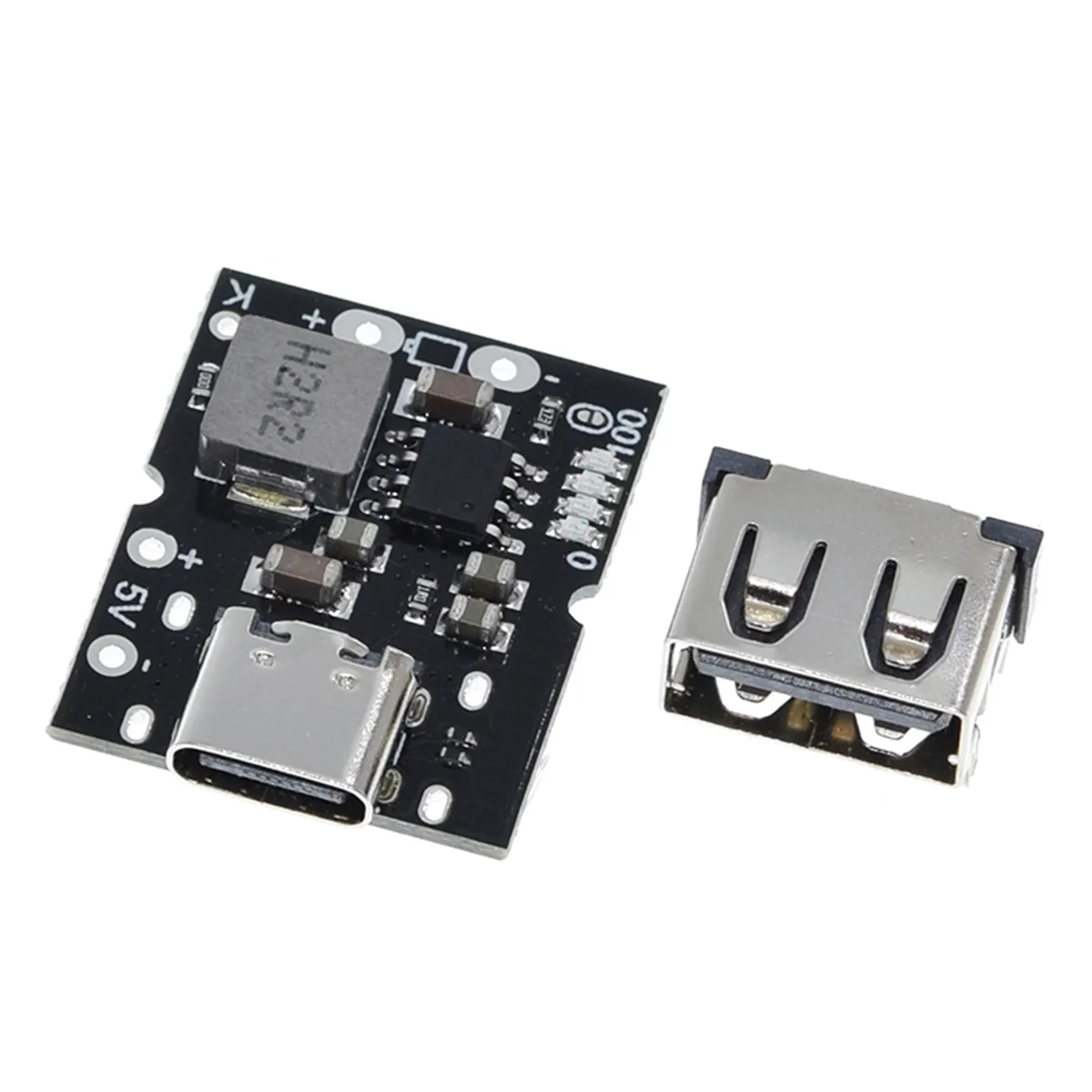 Tipo-c usb 5v 2a conversor de impulso módulo de potência step-up placa de proteção de carregamento de bateria de lítio carregador diy, sem soldagem n01r