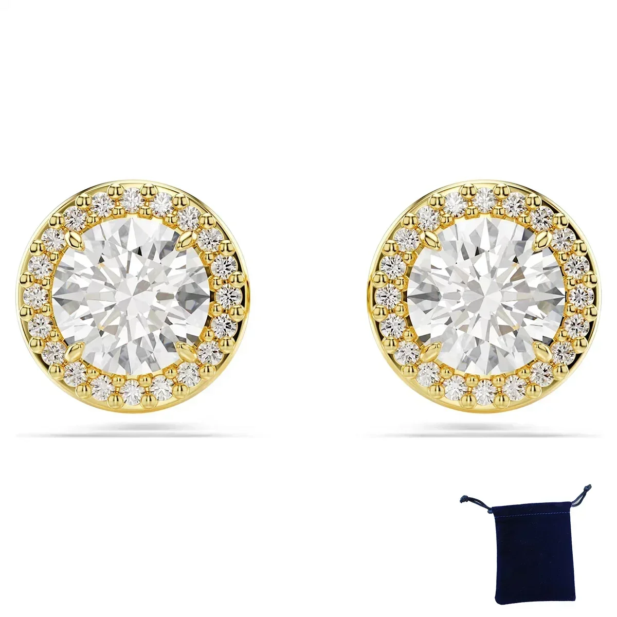Hoge kwaliteit dames klassieke geluk diamant ronde kristallen ketting set S925 zilveren prachtige Una Angelic-serie sieradenset