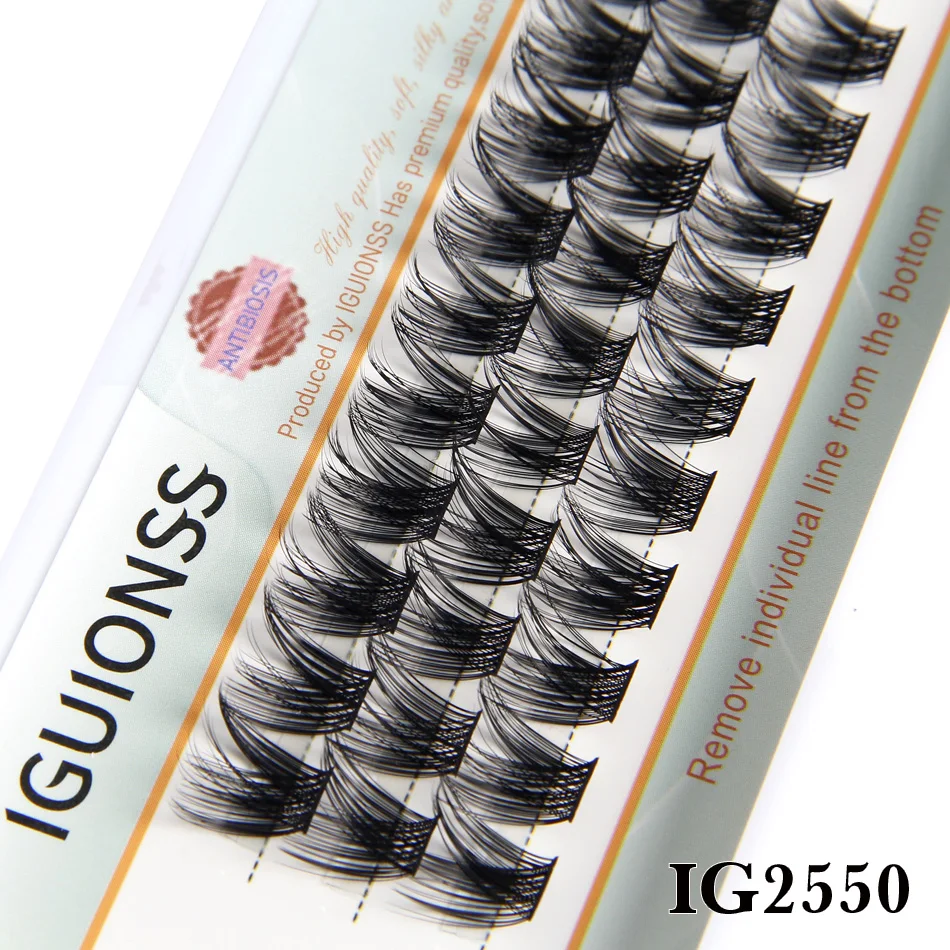 IGUIONSS 120 bundles New A Shape Premade Volume False Eyelashes Extension Natural Cluster Long Lasting Easy to apply DIY Eye