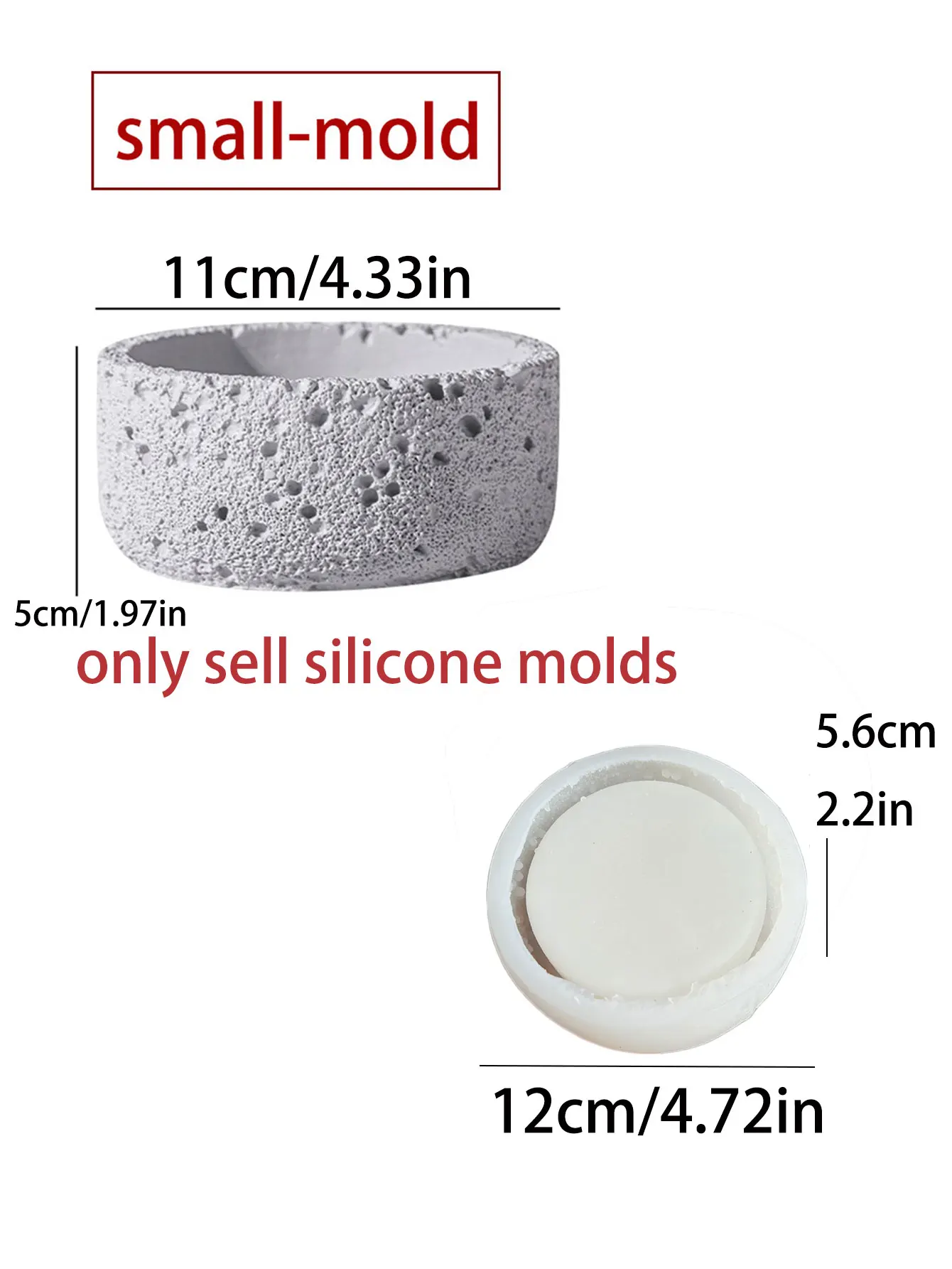 

Candle Container Frosted Bowl Mold Cylindrical DIY Gypsum Concrete Mold Storage Box Silicone Molds Candle Cup Handmade Mould