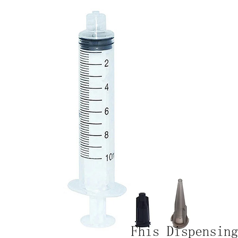 Tapered Dispensing Tips Caps Pack of 5 10ml Manual Syringe Dispenser Kit 16G Plastic