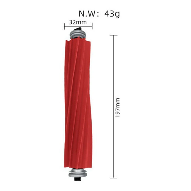 2 Stuks Rubber Hoofdrolborstel Vervanging Onderdelen Voor Roborock S7/S7 Maxv/S7 Maxv Plus/S7 Maxv Plus/S7 Maxv Ultra Robot Stofzuiger