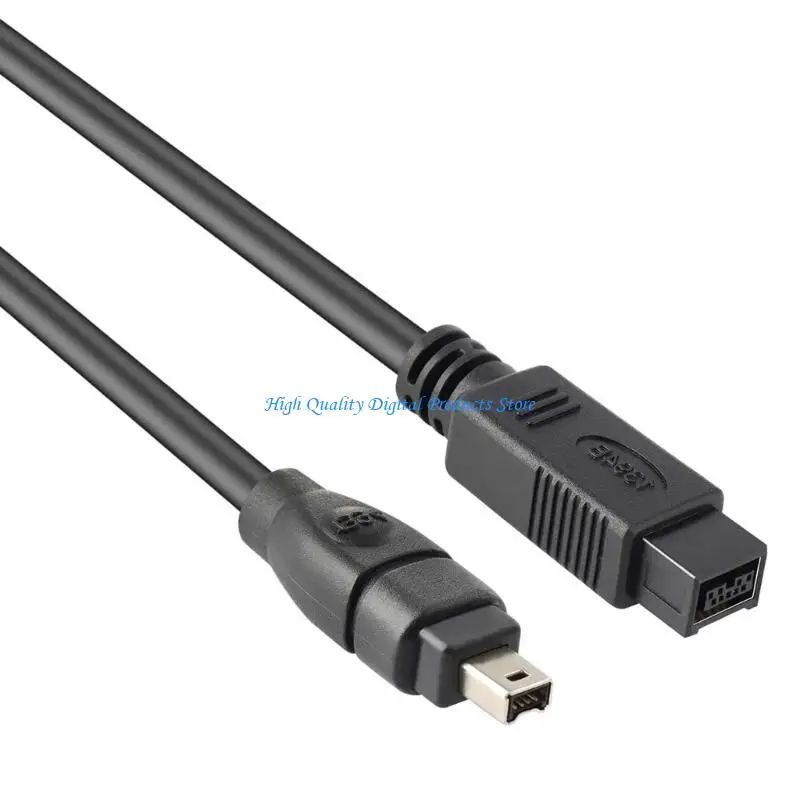 

U2JE 1394 Video Capturing Cable 9Pin to 4Pin Fast Data Transfer Up to 800Mbps Bidirectional and Durability Construction