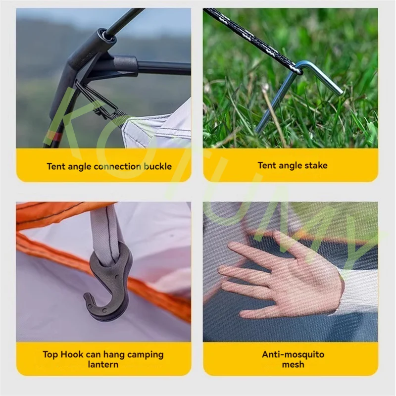 Outdoor Automatic Quick Open Tent Portable Foldable Sunscreen and Rainproof Large Space Camping Equipment Camping