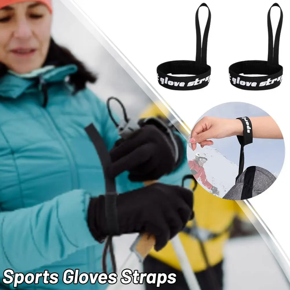 

4x Ski Glove Wrist Strap Glove Holder Sport Glove Strap Elastic Wrist Leash For Snowboard Ski Mountaineering Outdoor Sports W1X8