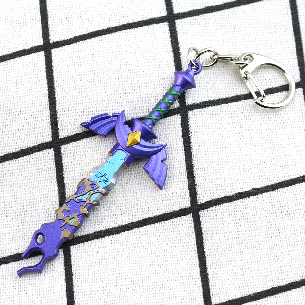 Zeldas Master Sword Keychain Tears of The Kingdom Link Hero Hylian Shield Pendant Keyring For Fans Collect Jewelry Chaveiro image 5